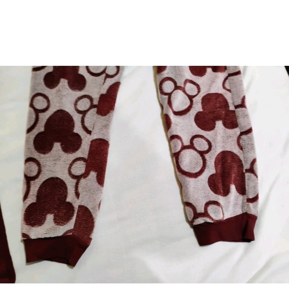 Disney Maroon and Cream Mickey Mouse Pajama Set - Picture 13 of 16